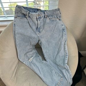 Express mid rise high rise jeans